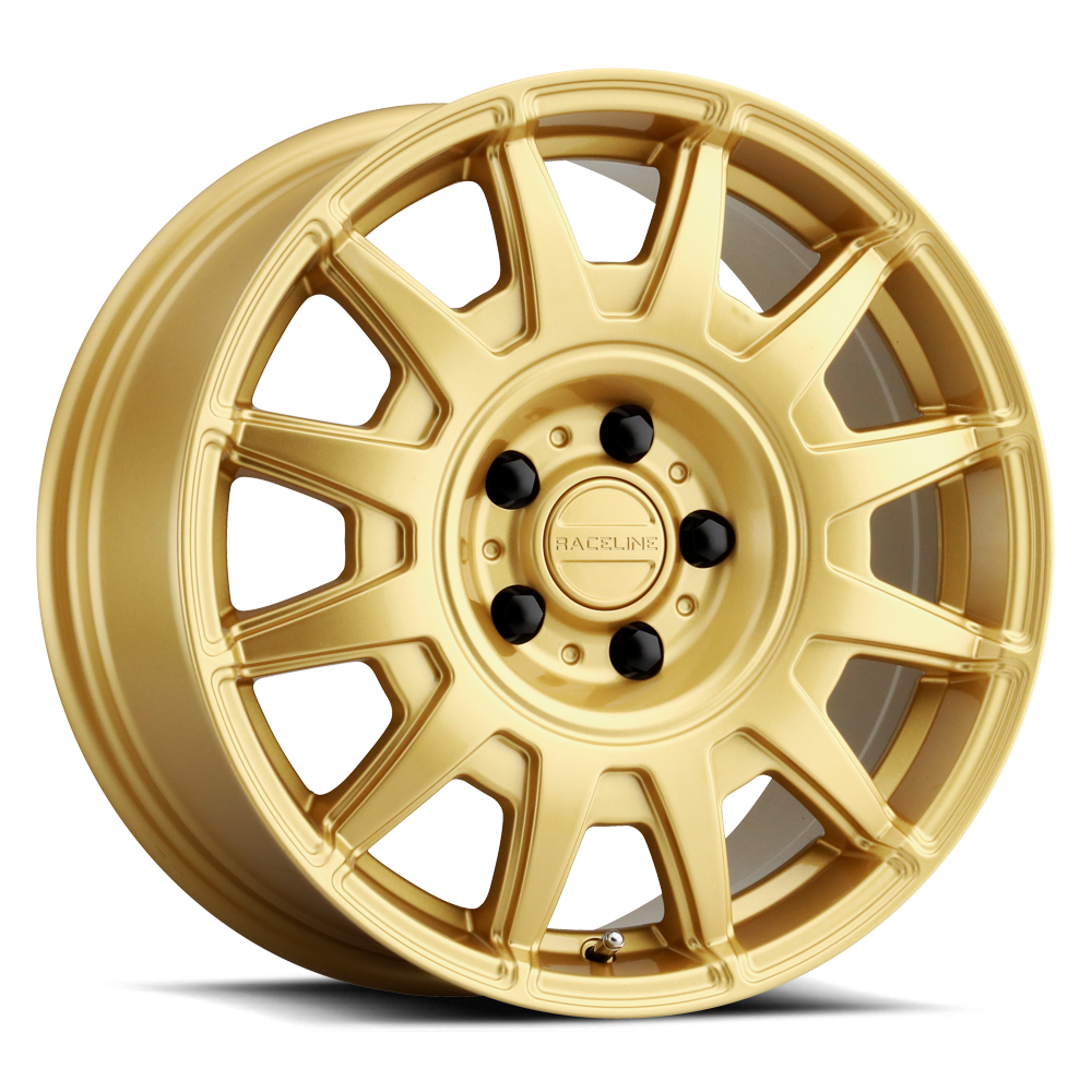 Product of Raceline 17x8 Gold Wheel - 5x4.50 Bolt Pattern