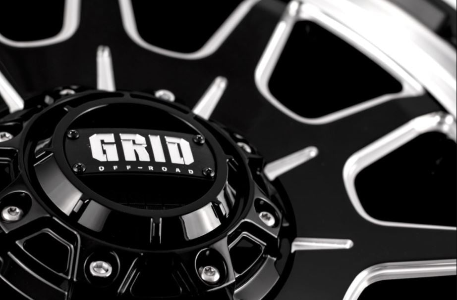 Product of Grid Wheels 17x9 Black With Natural Accents Wheel - 6x5.31 Bolt Pattern