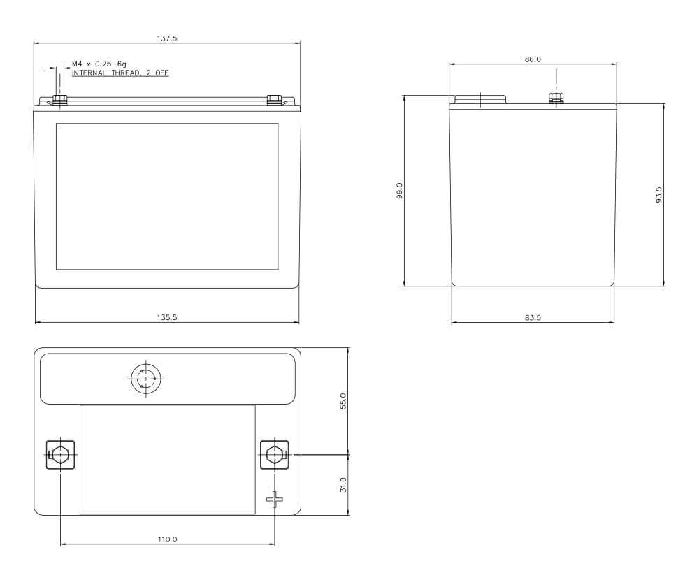 Product of Odyssey Battery Ods-Agm8e Battery