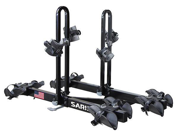 Product of Saris 4414B 4 Bikes Bike Tire Clamp Bike Rack - Receiver Hitch Mount No