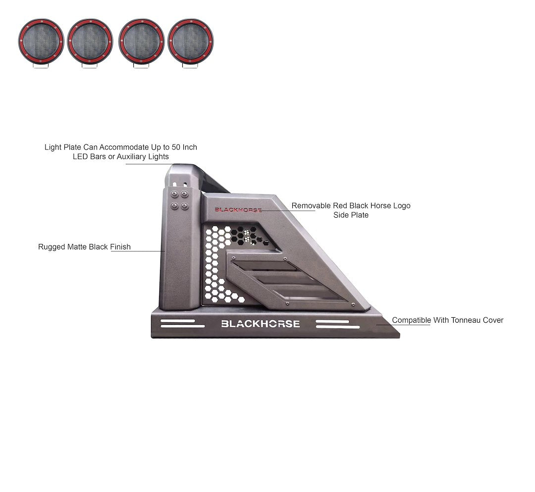 Black Horse Offroad Ar2-05b-Plfr Truck Bed Bar||ar2-05b-Plfr_4.Jpg||88||blkar205bplfr||2237929