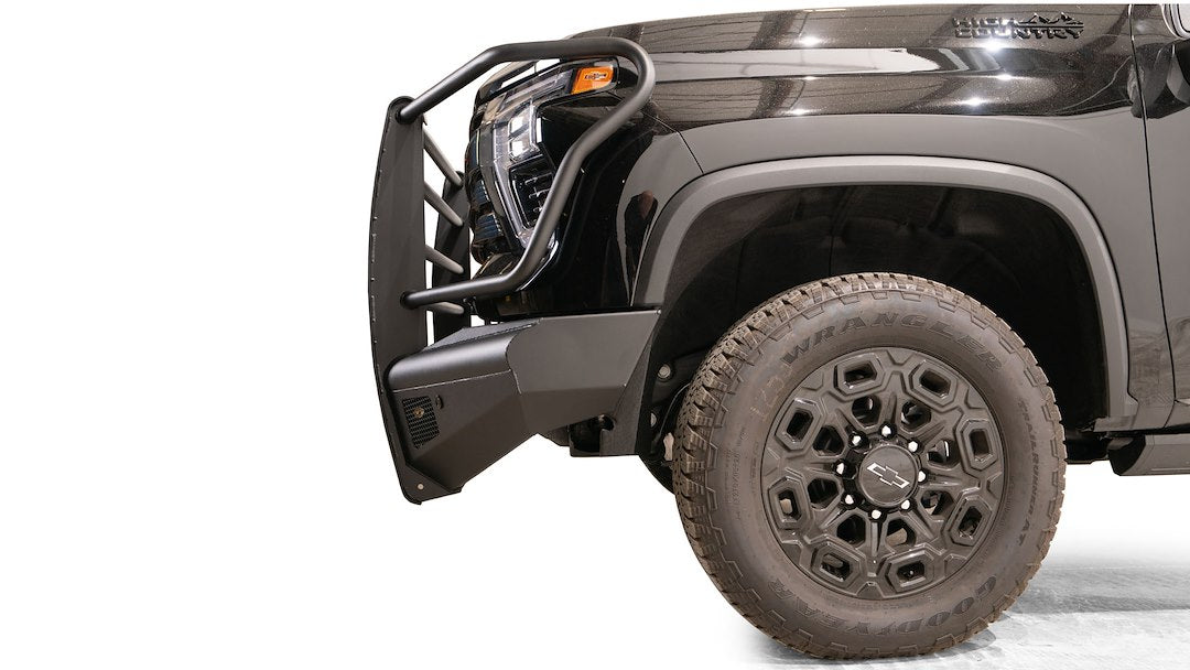 Product of Fab Fours CH24-Q6160-1 Black Steel Elite Steel Matte Powder Coated Bumper