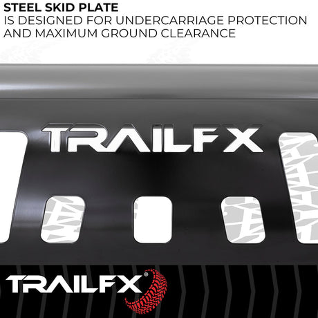 Product of TrailFX B0033B Bull Bar Black Powder Coated 3 Inch Yes with skid plate