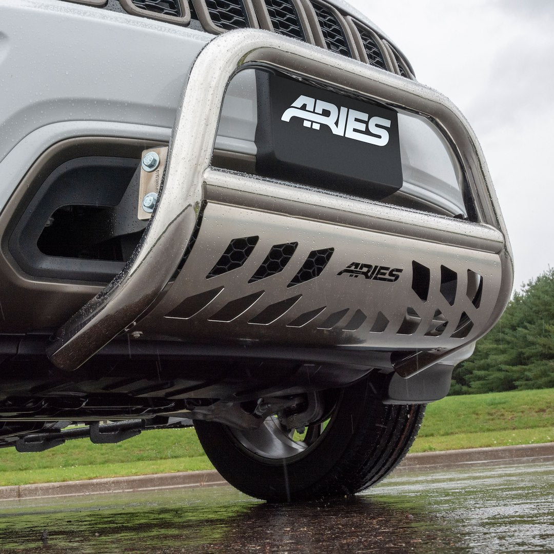 Product of Aries 35-4017 Bull Bar Polished 3 Inch Yes with skid plate