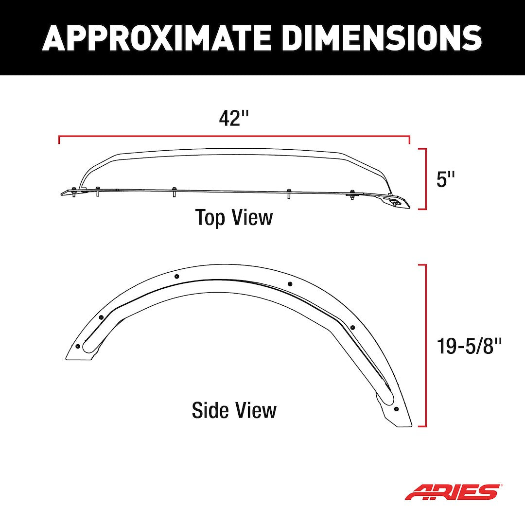 Product of Aries 2500304  Fender Flare -