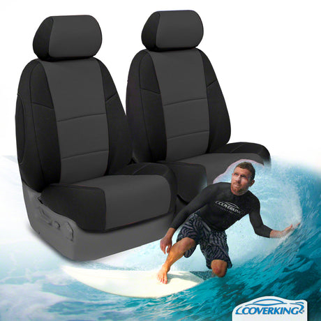 Product of Coverking CSCF12CH9492 Custom Charcoal Center/ Black Sides Neoprene Seat Cover