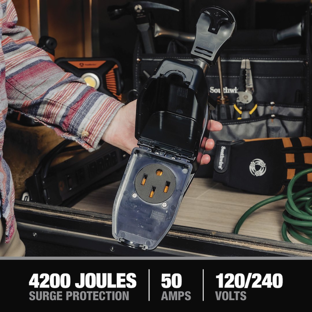 Product of SouthWire Corp. 44390 120/ 240 Volt 50 Amp Surge Protector