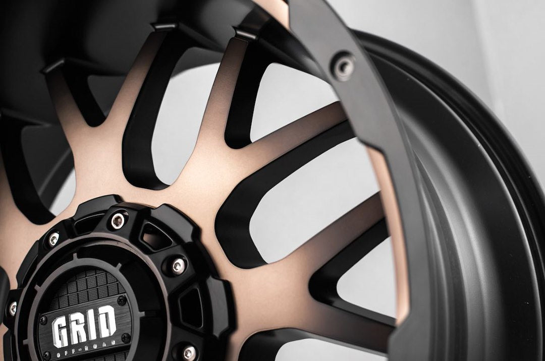 Product of Grid Wheels 20x9 Black With Metallic Dust Face Wheel - 6x5.50 Bolt Pattern