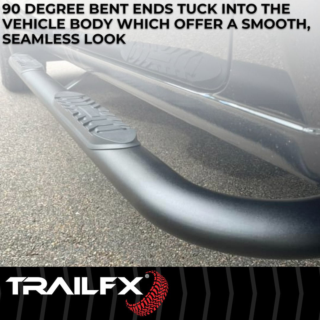 Product of TrailFX A1019T TFX 4" Oval Tube Side Steps Nerf Bar With Surface Steps