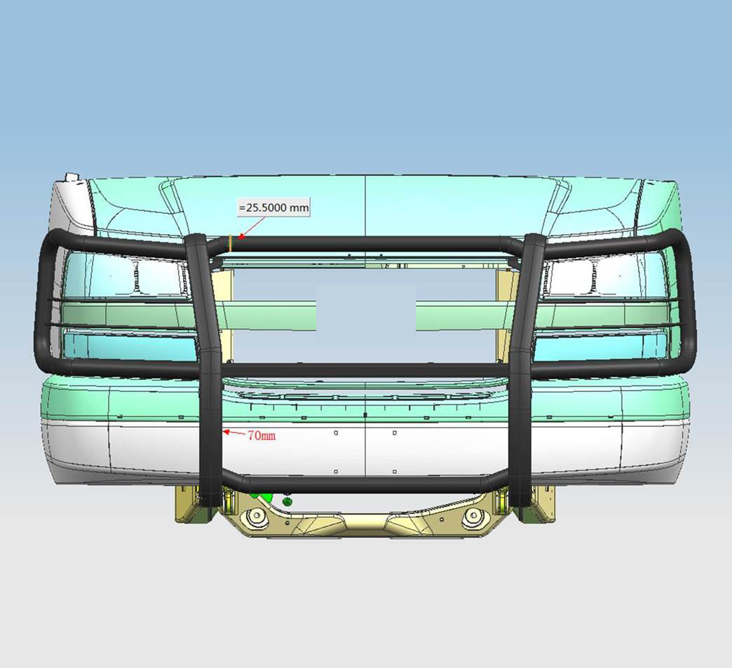 Product of Black Horse Offroad 17GV02MA Grille Guard Modular Black Powder Coated