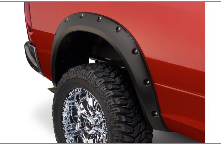 Product of Bushwacker 50919-02 Pocket Style/ Exposed Fasteners Black Fender Flare - Set Of 4