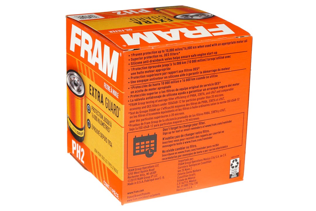 Fram Filter Ph2 Oil Filter||||87||f24ph2||2018158