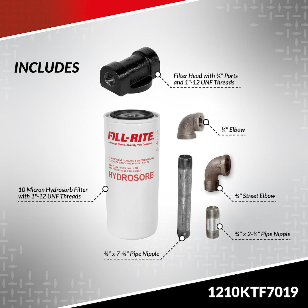 Product of Fill Rite By Tuthill 1210ktf7019 Liquid Transfer Tank Pump Filter