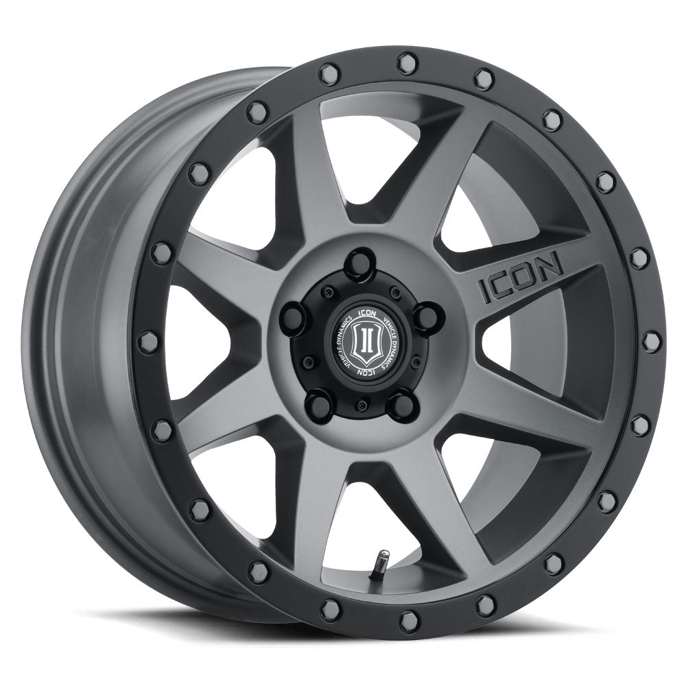 Product of Icon Vehicle Dynamics 17x8.5 Titanium Wheel - Not Applicable Bolt Pattern