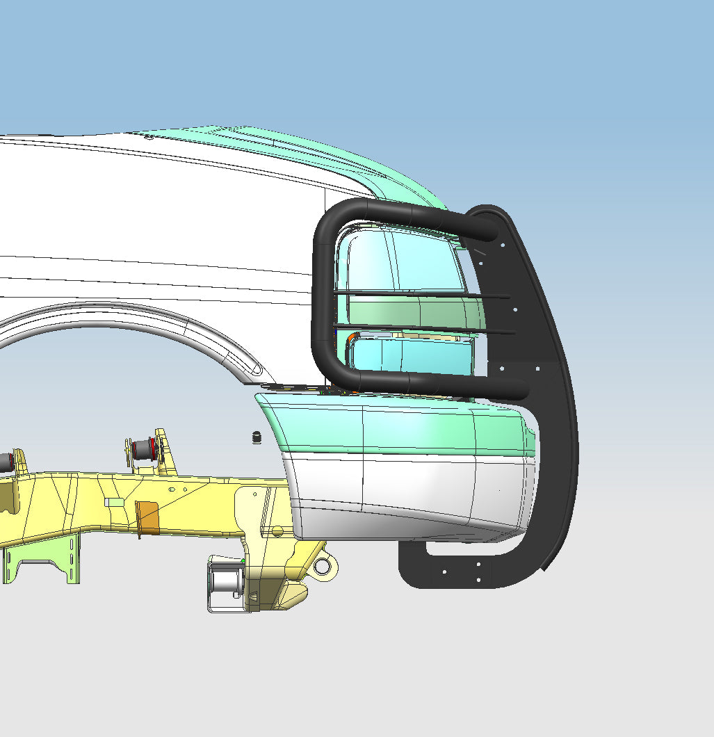 Product of Black Horse Offroad 17GV02MA Grille Guard Modular Black Powder Coated