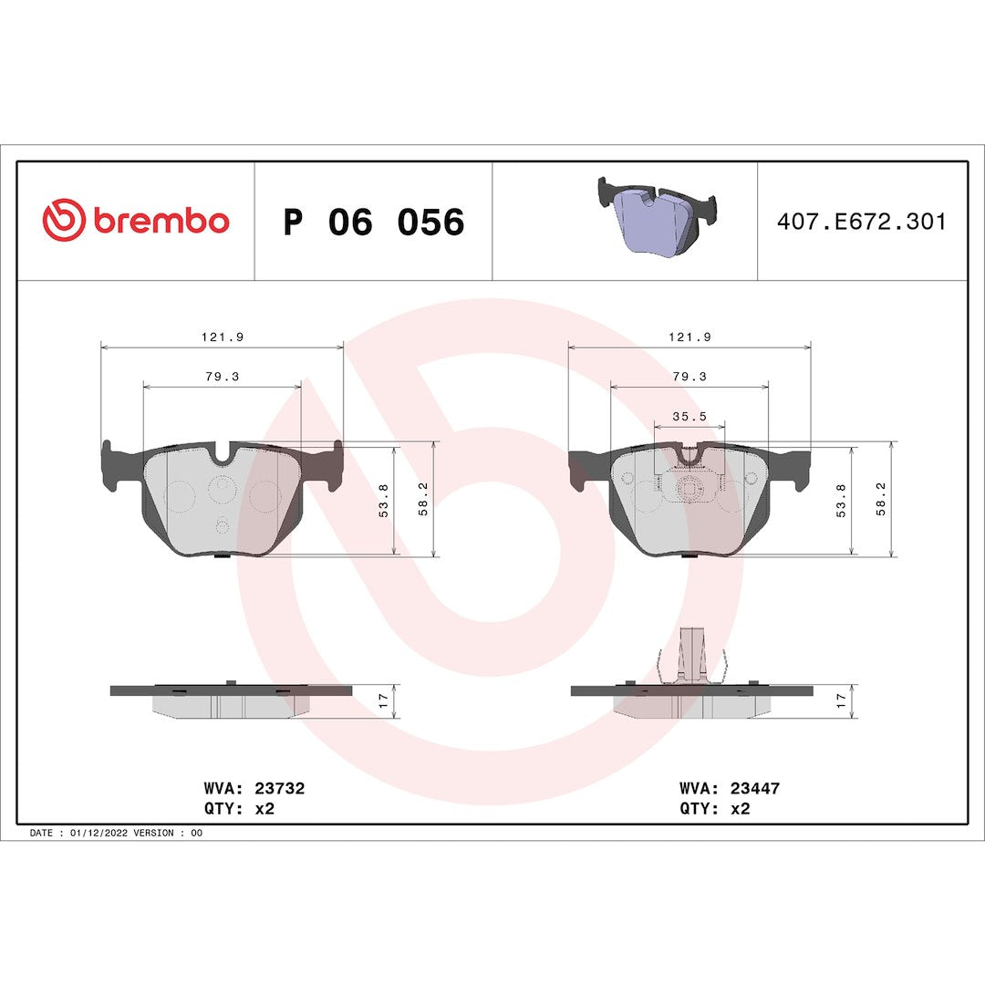 Brembo P06056 Brake Pad||p06056_Drw.Jpg||88||brmp06056||1752331