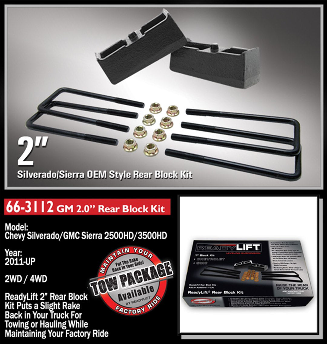 Readylift 66-3112 Leaf Spring Block Kit||66-3112_Block_Copy.Jpg||86||r90663112||1341156
