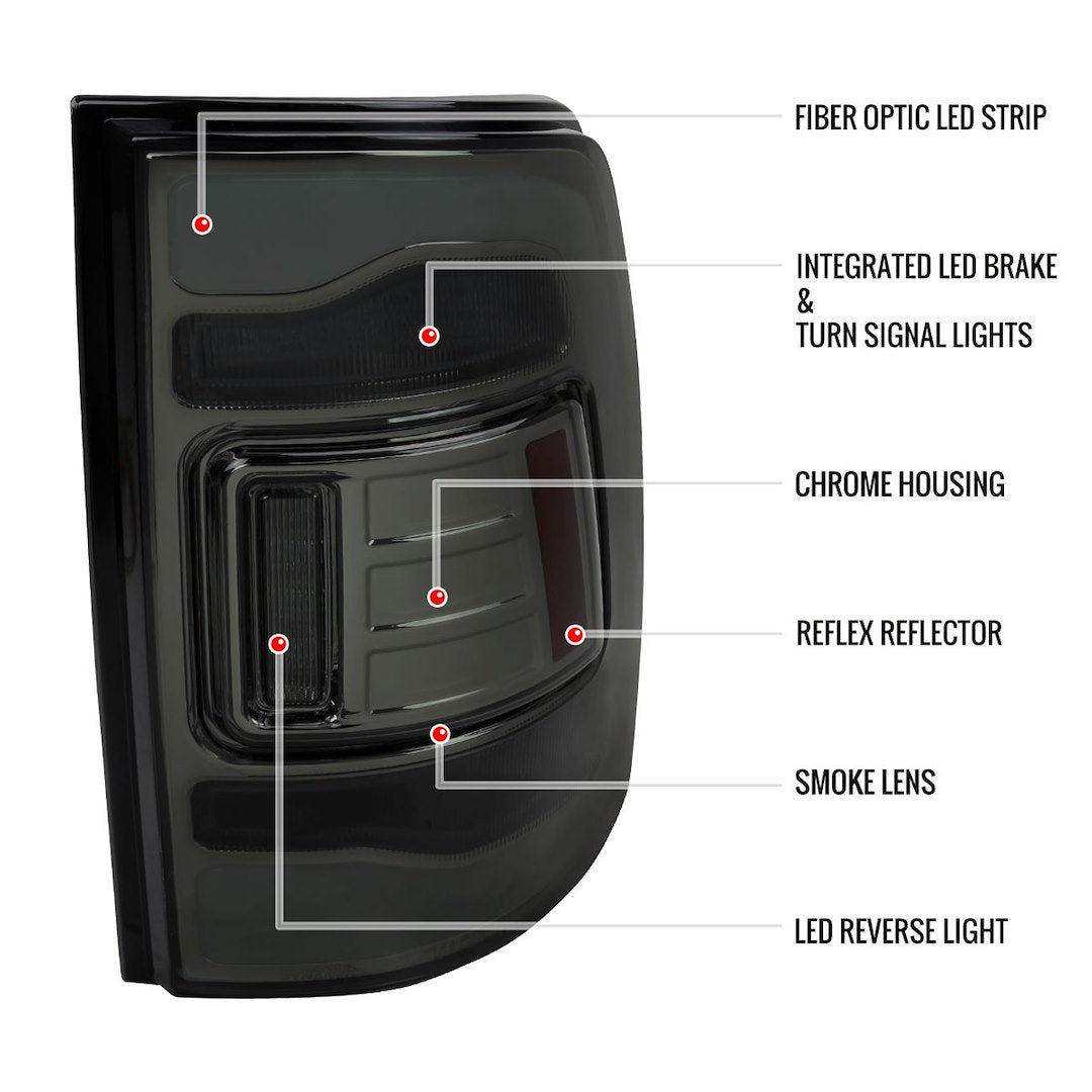 Spec-D Tuning Lt-Ram09gled-Rs Tail Light Assembly||||88||sdtam09gledrs||1918891