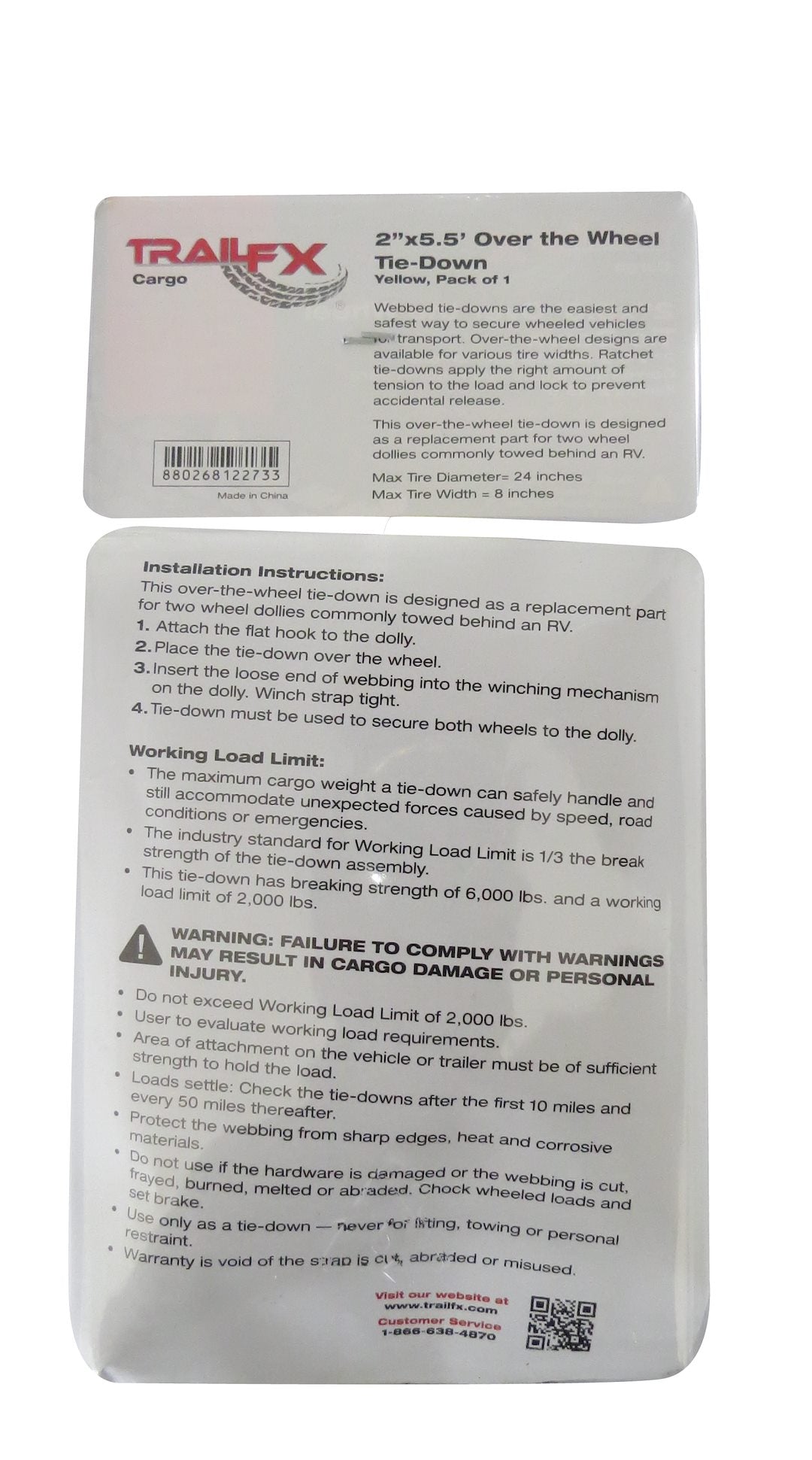 Product of Trailfx A92021y Tie Down Strap