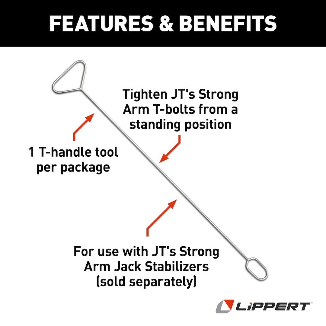 Product of Lippert Components 314602 Trailer Stabilizer Jack Stand Lock Arm Tightening Bolt Tool