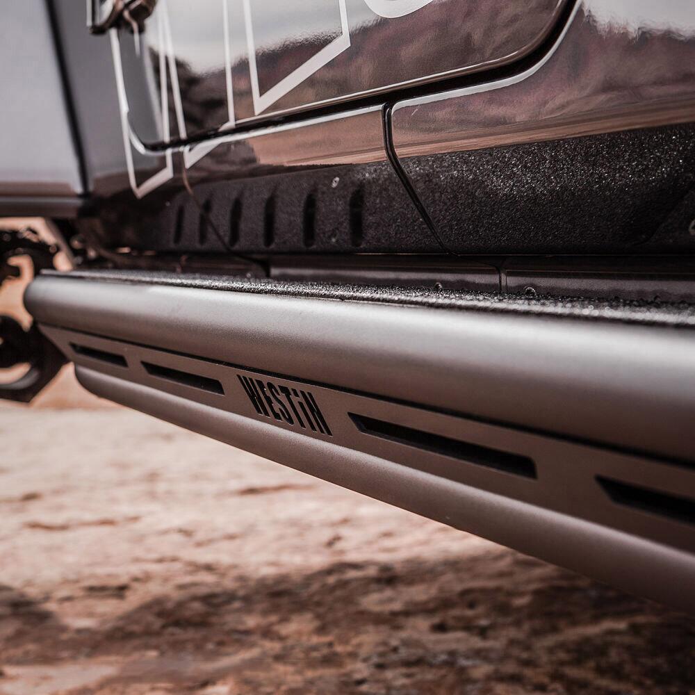 Product of Westin Automotive 42-6025 Black Steel Flat Rocker Panel Guard