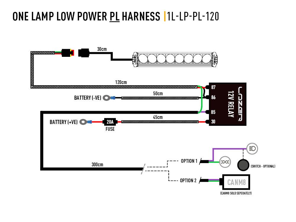 Product of Triple-R Light 1l-Lp-Pl-120 Light Bar Wiring Harness