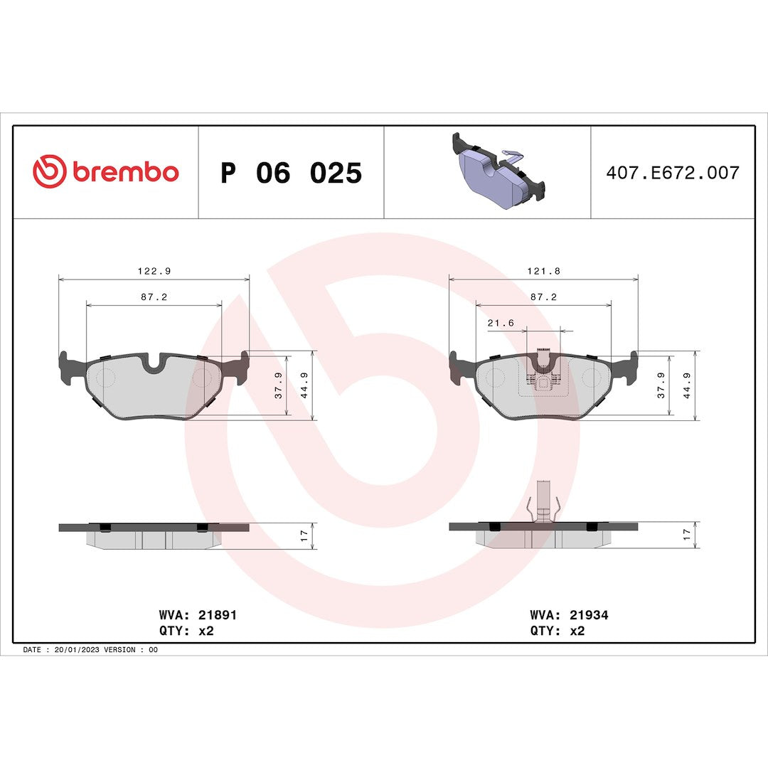 Brembo P06025 Brake Pad||p06025_Drw.Jpg||88||brmp06025||1754686