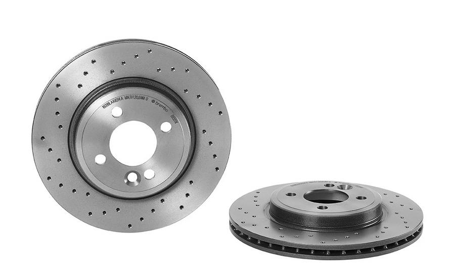 Product of Brembo 0986551XC02 Xtra Vented Cross Drilled 1 Piece Brake Rotor
