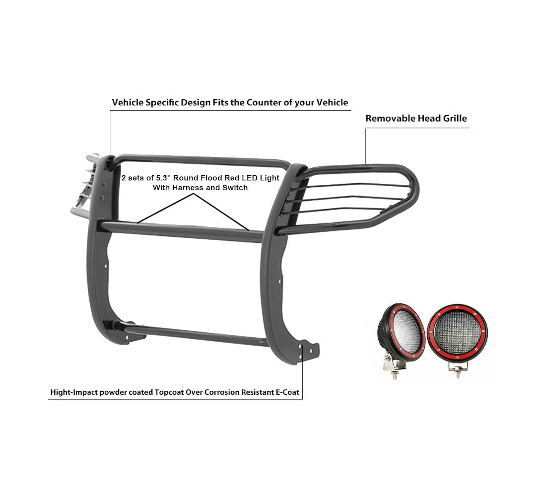 Product of Black Horse Offroad 17A112100MA-PLFR Grille Guard