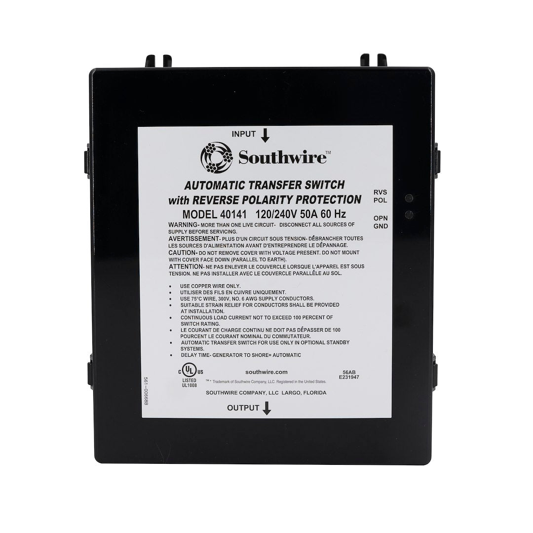 Product of Southwire Corp. 40141-001 Power Transfer Switch