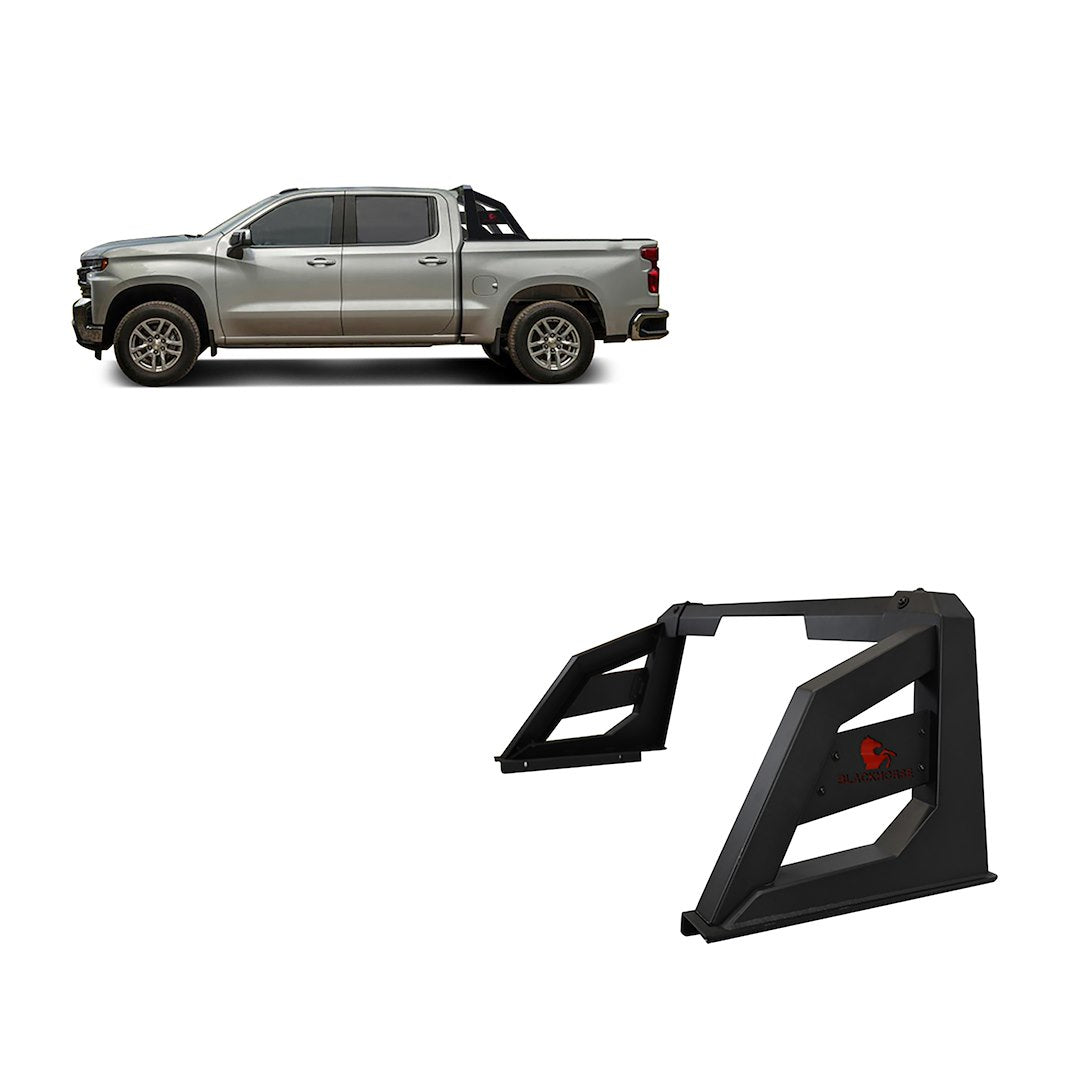 Product of Black Horse Offroad RB-AR1B Square Powder Coated Steel Truck Bed Bar