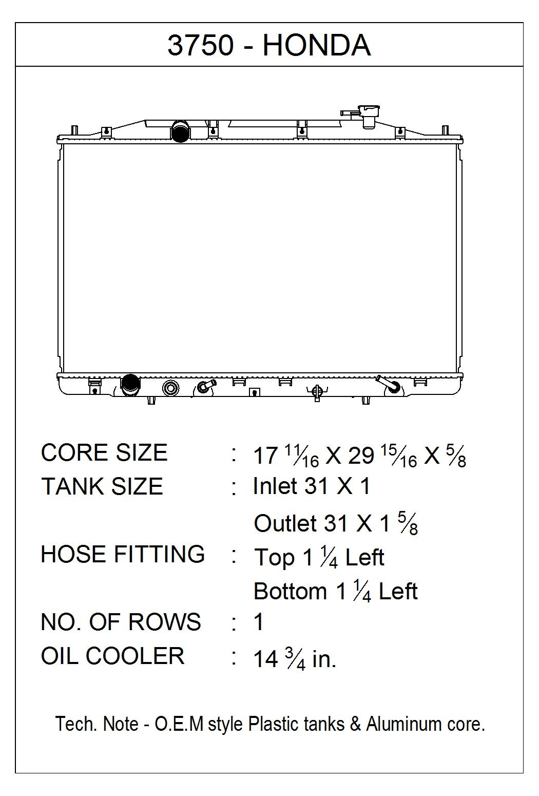 Product of Csf 3750 Radiator