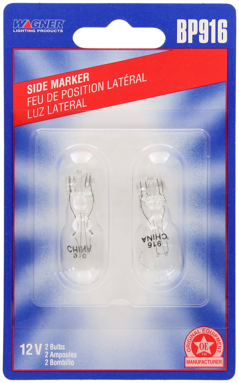 Wagner Lighting Bp916 Side Marker Light Bulb||bp916_P02_Pkg.Jpg||94||w31bp916||1188160