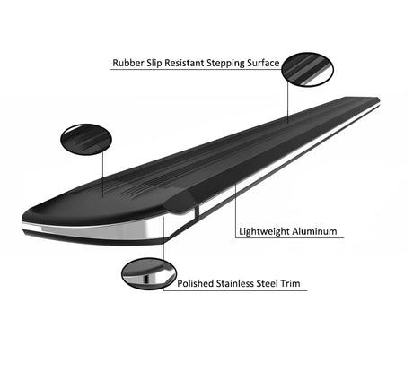 Product of Black Horse Offroad PR-EDGEBK15 Peerless Running Board