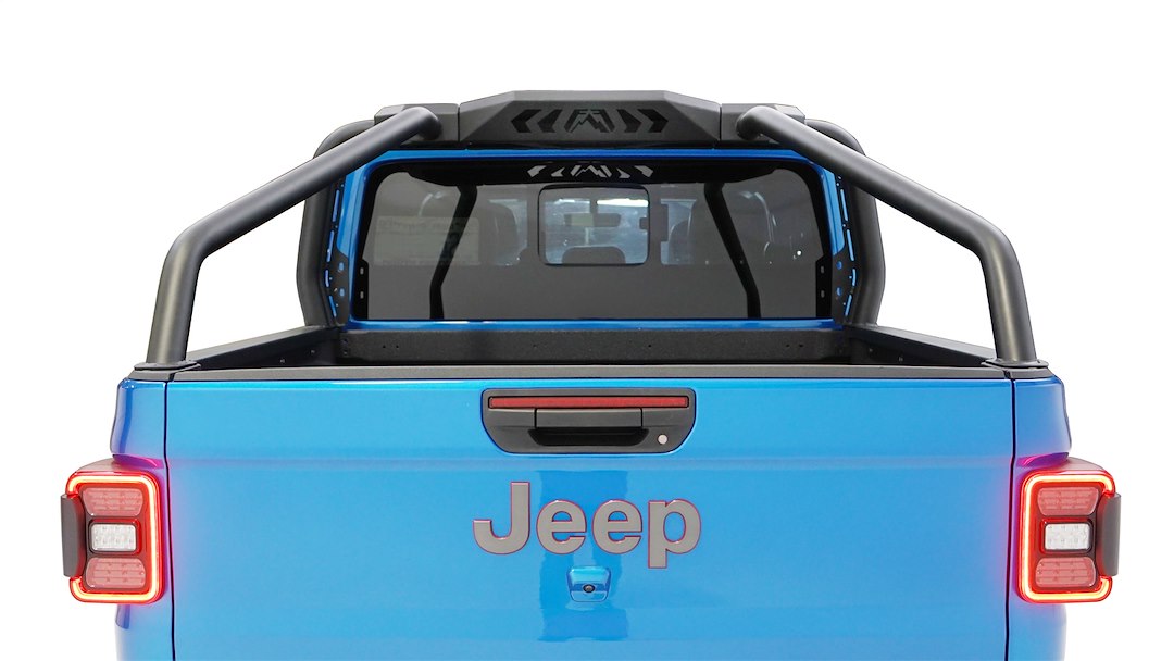 Product of Fab Fours JTSR20-1 Black Powder Coated Bar Style Headache Rack