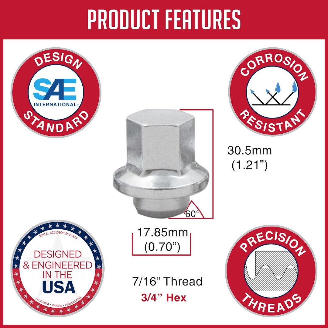 Product of Coyote Wheel Accessories 52K540 Lug Nut