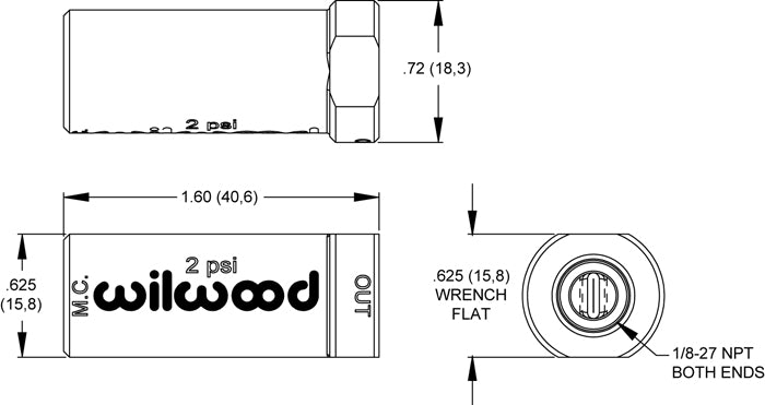 Wilwood Brakes 260-13706 Brake Residual Pressure Valve||260-13706_1.Jpg||86||w6426013706||970521