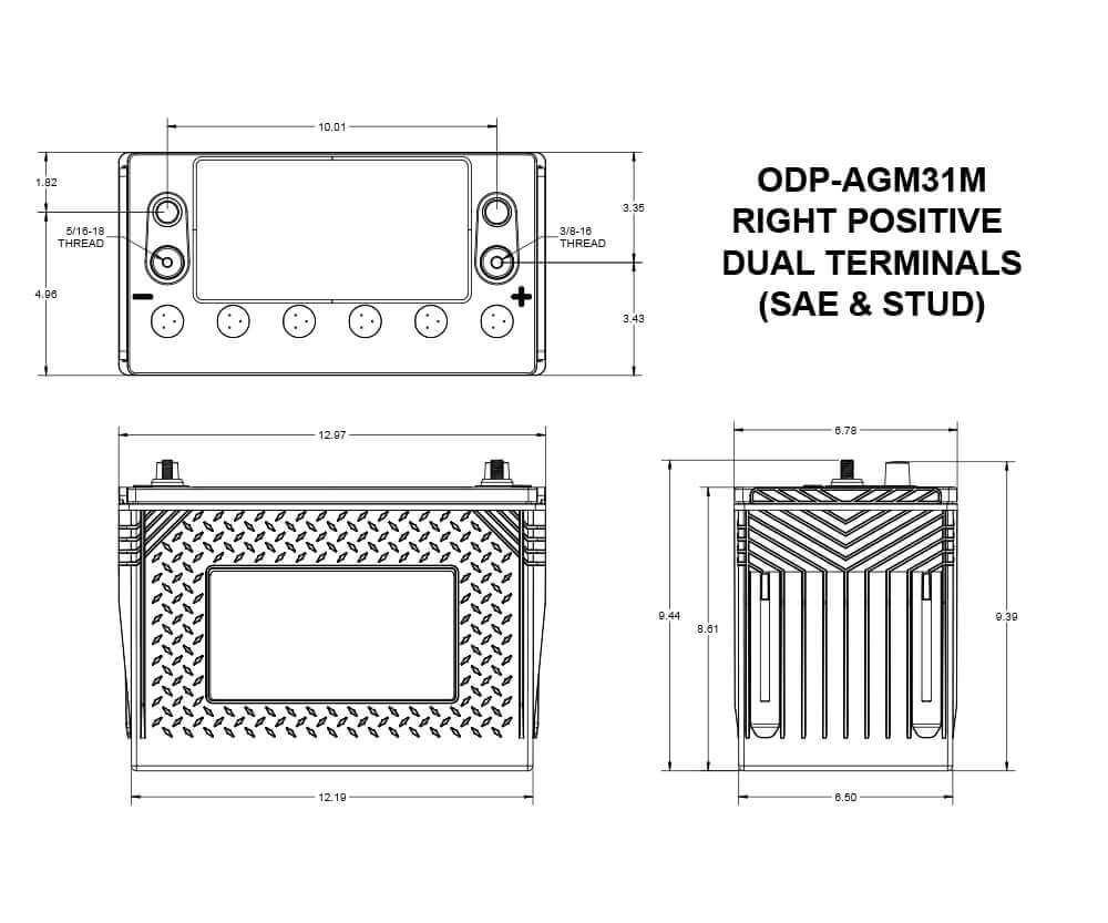 Product of Odyssey Battery Odp-Agm31m Battery