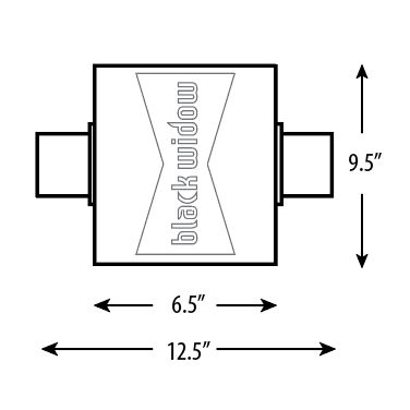 Product of Black Widow Exhaust BWAHWDD-33 Angry Housewife Stainless Steel Exhaust Muffler