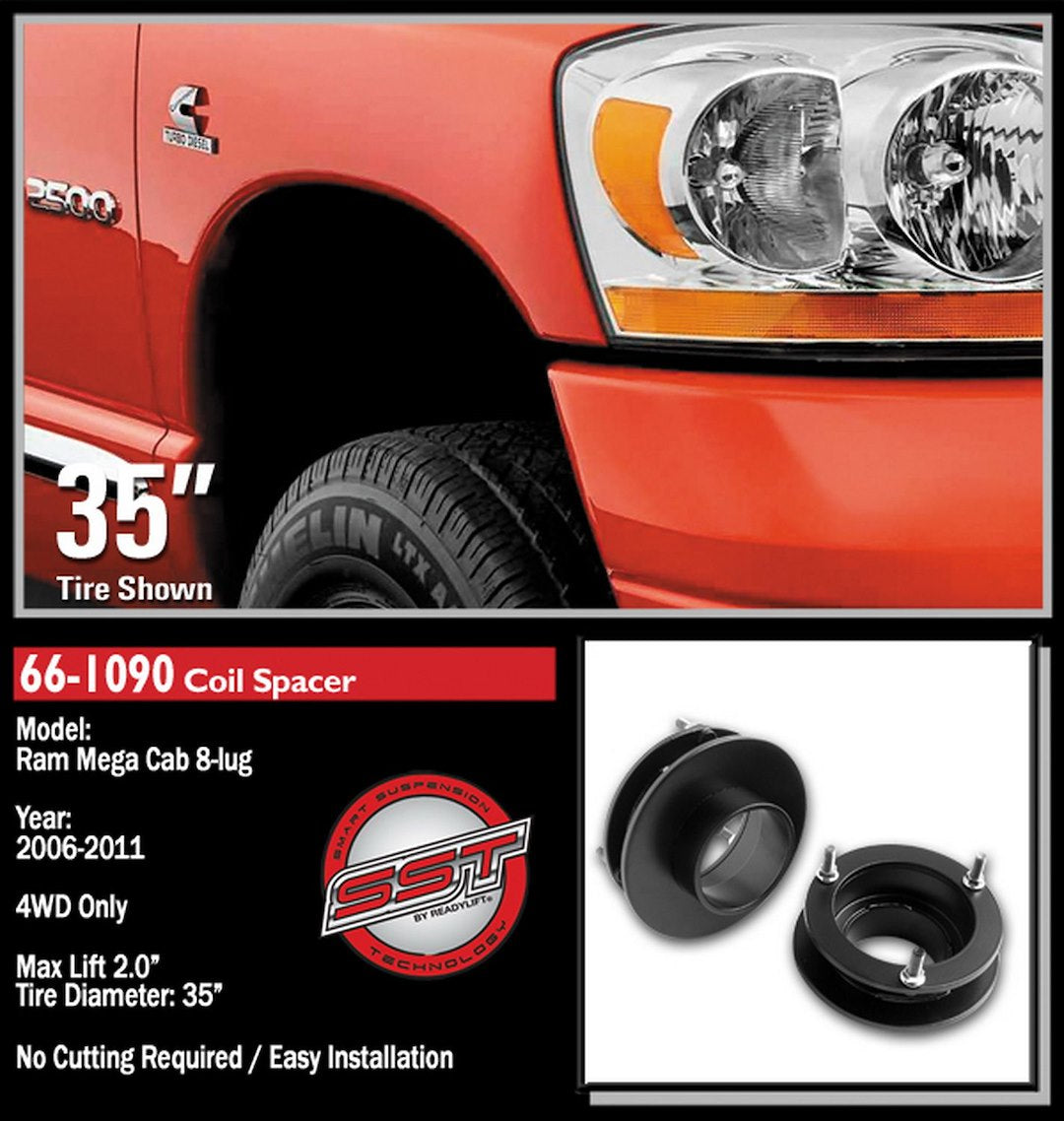 Readylift 66-1090 Leveling Kit Suspension||66-1090dodgerammegacab2006-2.Jpg||88||r90661090||1104580