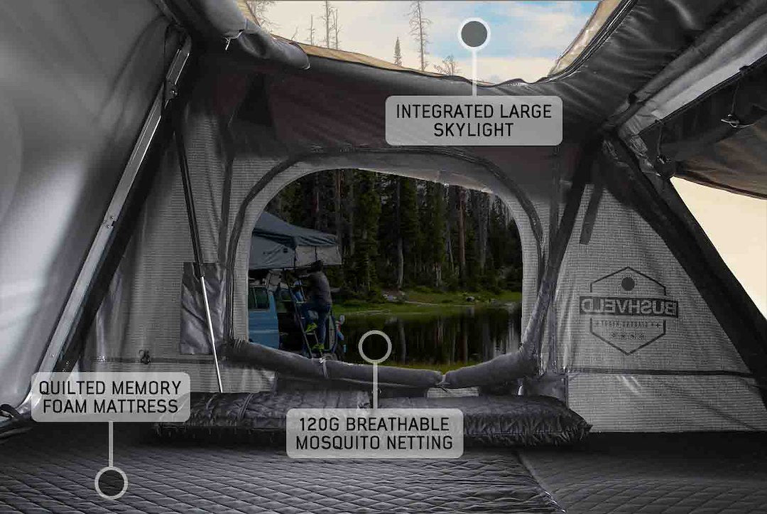 Product of Overland Vehicle Systems 18089901 Vehicle Rooftop Polymer Tent Sleeps 4 Adults