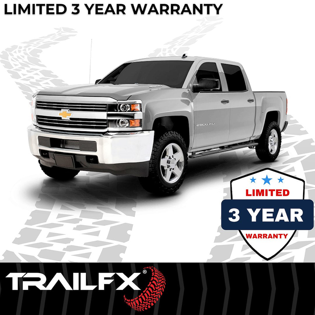 Product of TrailFX A4008B TFX 4" Trapezoid Side Steps Nerf Bar With Surface Steps