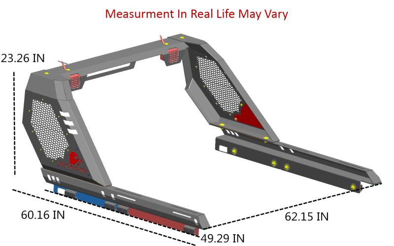 Black Horse Offroad Virb09b-Kit Truck Bed Bar||virb09b-Kit_13.Jpeg||95||blkvirb09bkit||2239567