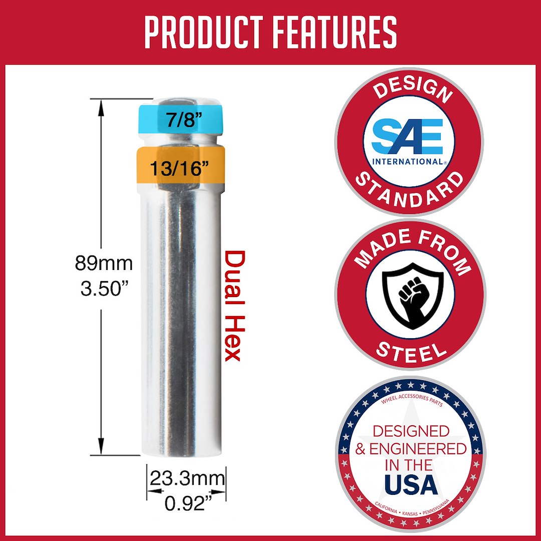 Product of Coyote Wheel Accessories 11497 Lug Nut Wrench Adapter
