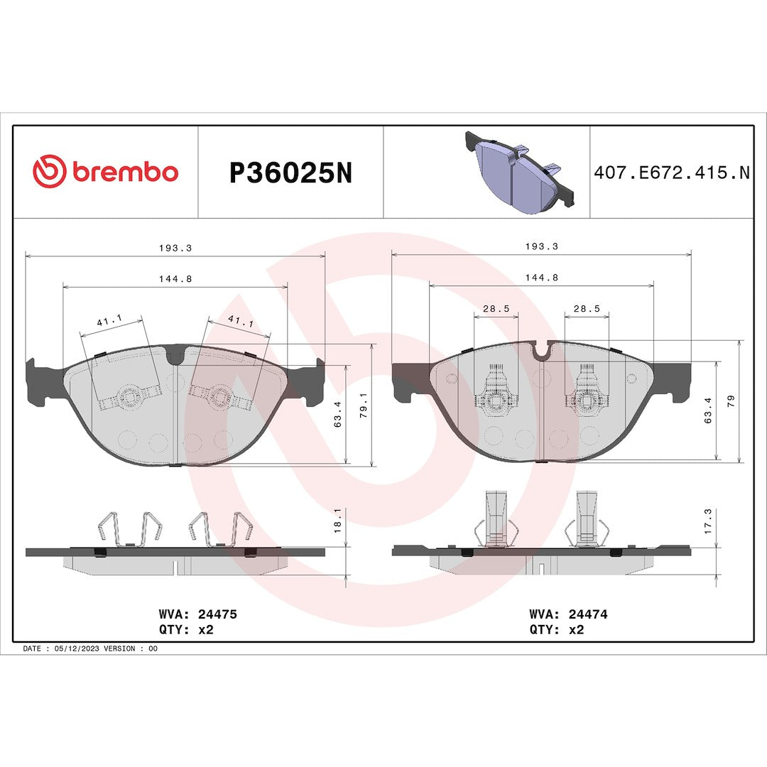 Brembo P36025n Brake Pad||p36025n_Drw.Jpg||87||brmp36025n||1753080