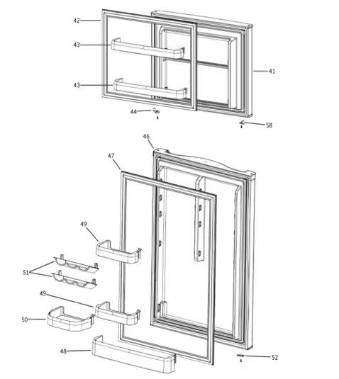 Ge Appliances Wr78x32432 Refrigerator Door||wr78x32432.Jpg||85||geawr78x32432||2252759