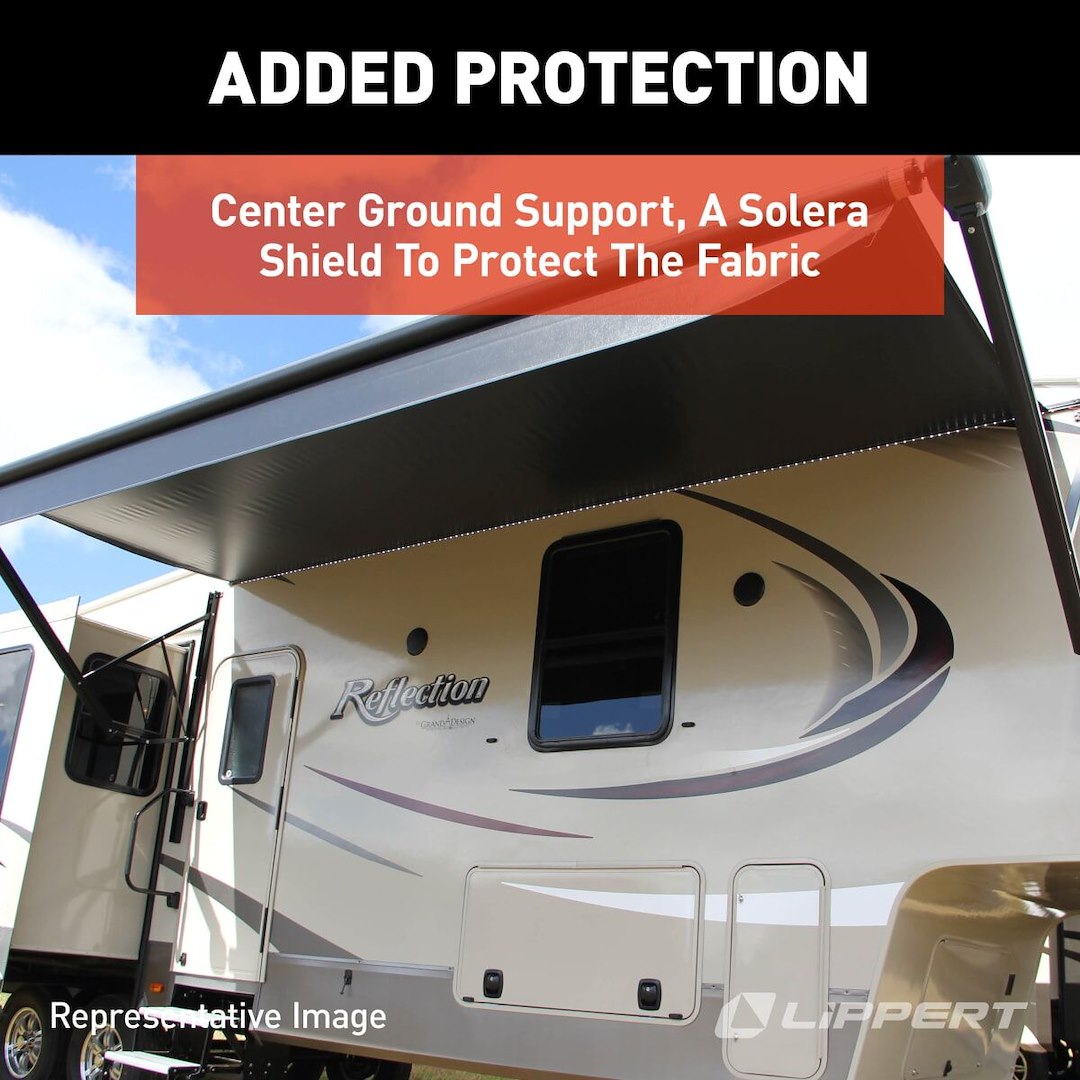 Product of Lippert Components V000334865 RV Patio Spring Assisted Awning , Blue Fade