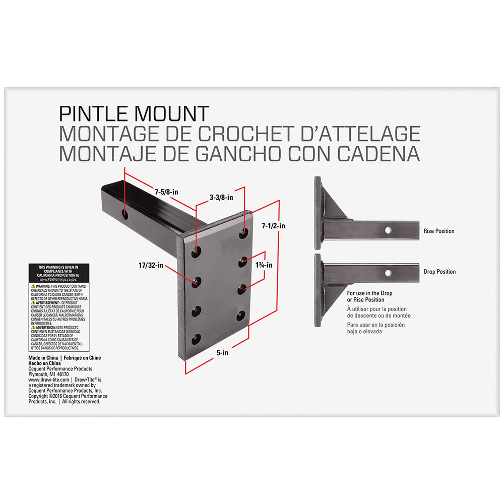 Tow Ready 63057 Pintle Hook Mounting Plate||63057_5.Jpg||90||t1g63057||1524776