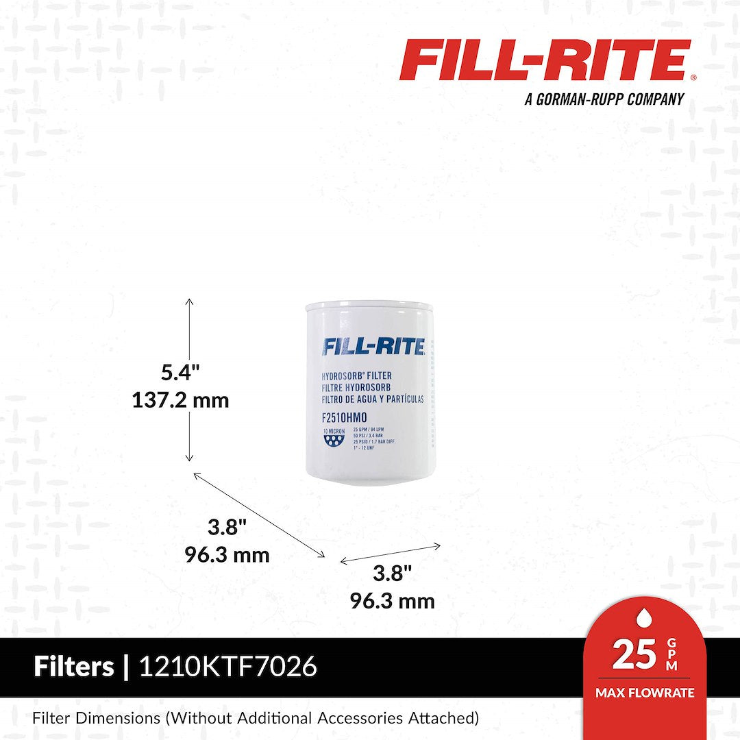 Product of Fill-Rite 1210ktf7026 Liquid Transfer Tank Pump Filter