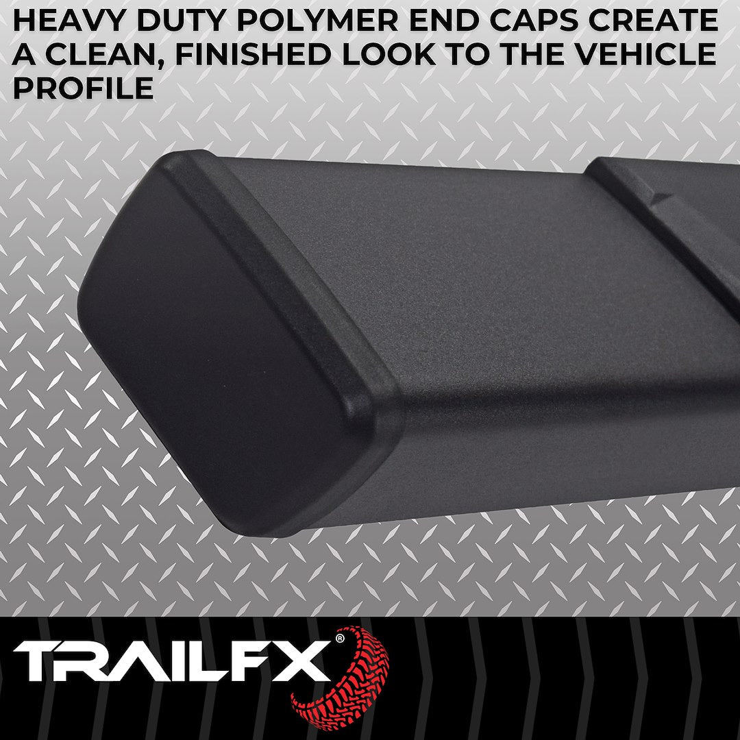 Product of TrailFX A4016B TFX 4" Trapezoid Side Steps Nerf Bar With Surface Steps